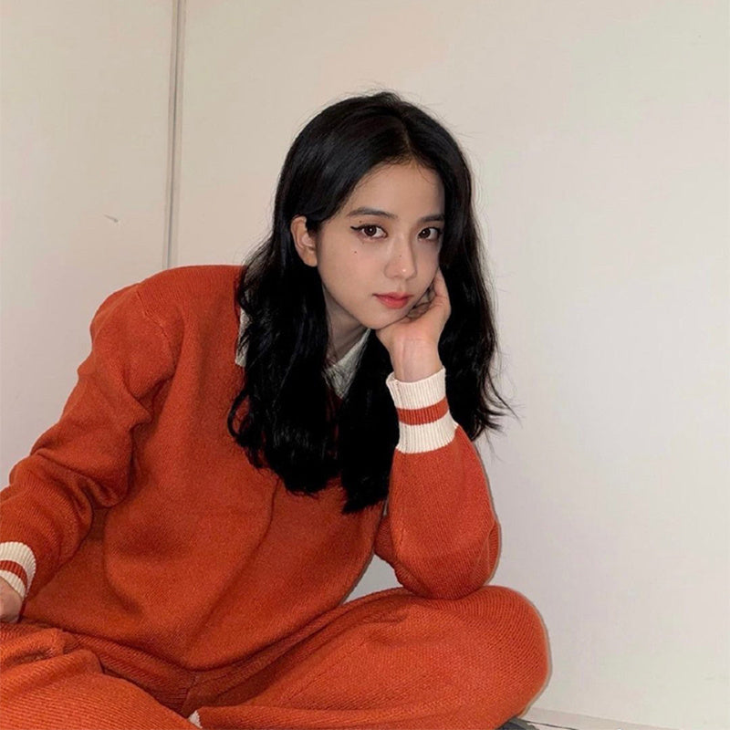 Christmas Red Sweater Suit Wool Knit Sweater