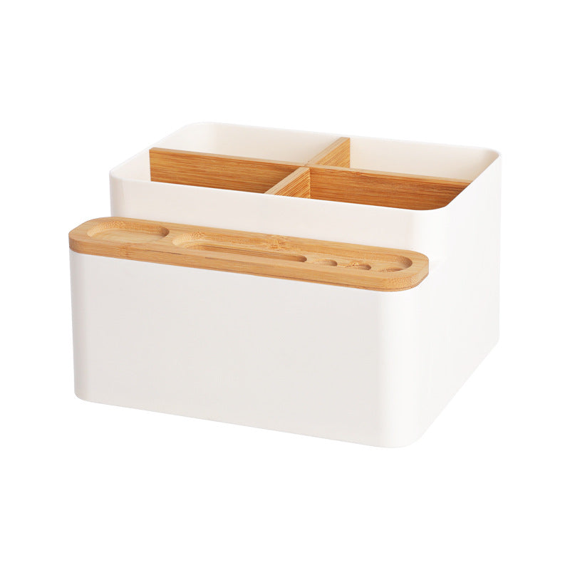 Nachuan desktop finishing box wholesale creative household goods makeup box multi-functional wooden plastic storage box
