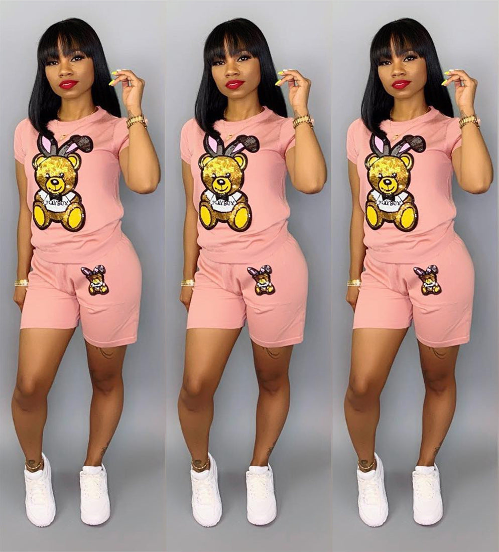 Sequin cartoon lady suit