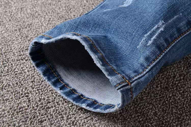 Men's Slim European Style Denim Trousers