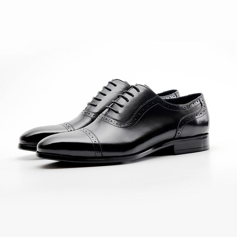 Men's three joint leather shoes