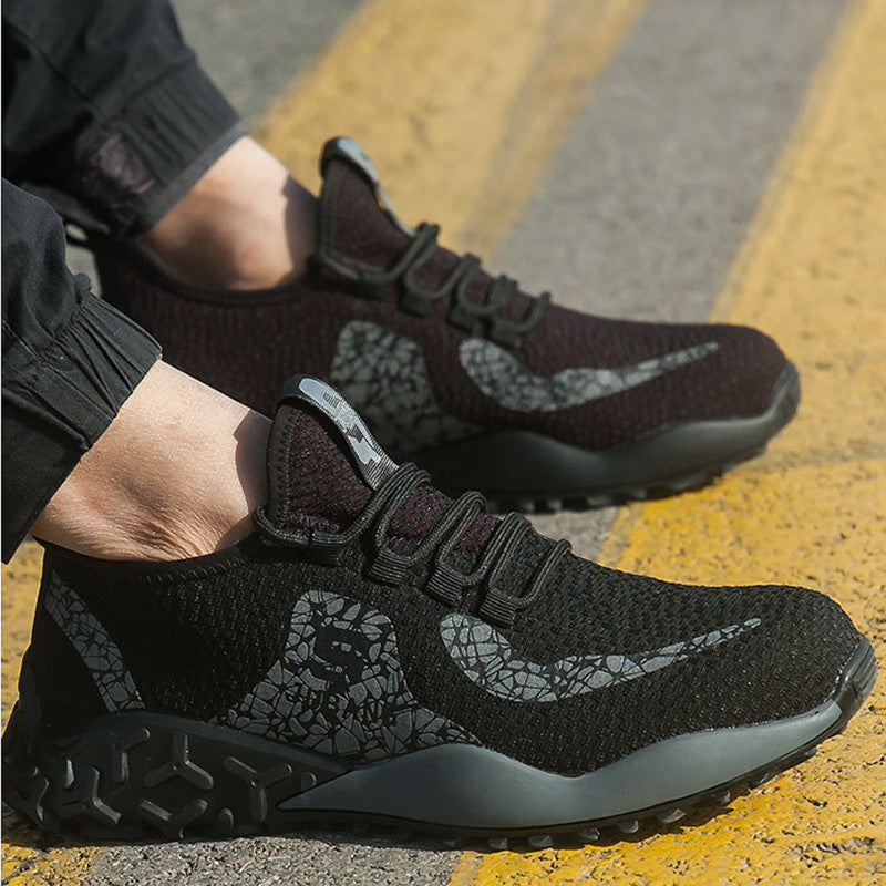 Flying weave labor insurance shoes
