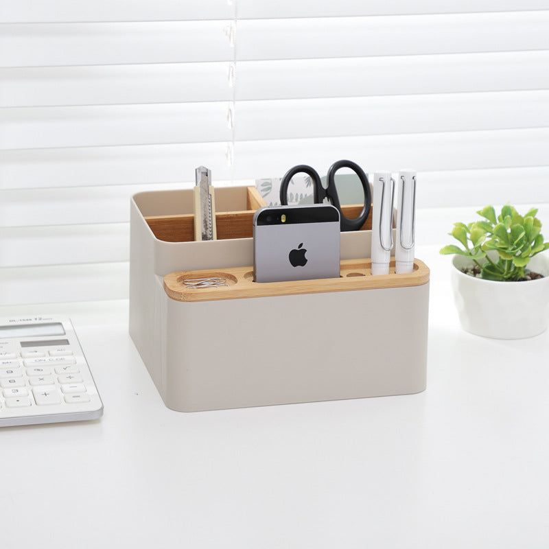 Nachuan desktop finishing box wholesale creative household goods makeup box multi-functional wooden plastic storage box