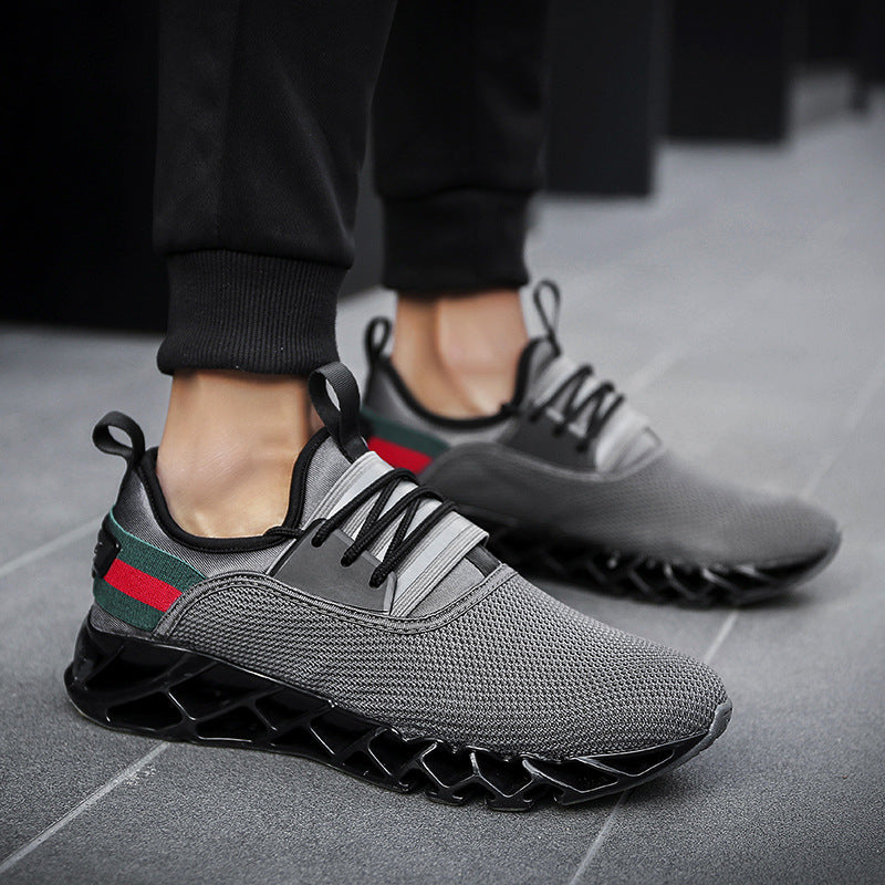 Outdoor Sport Men Running Shoes Black Gray Khaki Blade Cushioning Breathable Walking Shoes Gym Lightweight 2021 Trends Sneakers