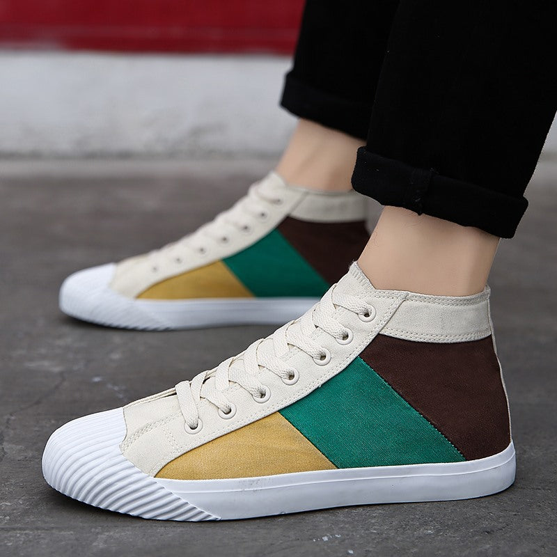 Shell head high-top canvas men