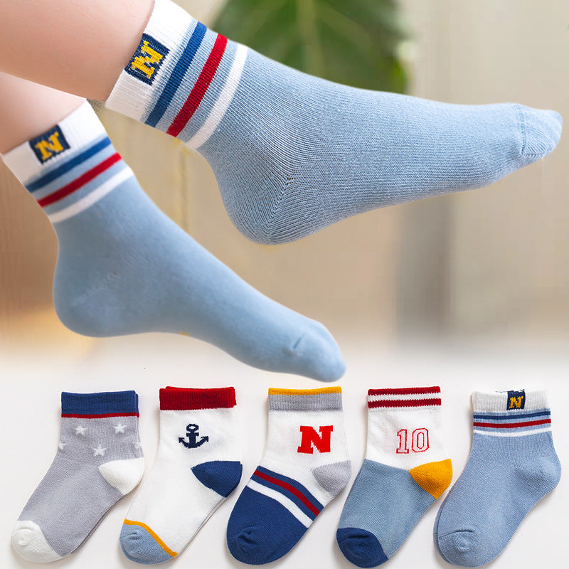 Middle Tube Cotton Socks Winter Baby Sports Cartoon Girls Students Boys