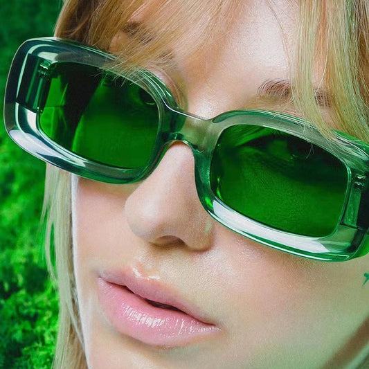 European And American Square Sunglasses Jelly Color Personality