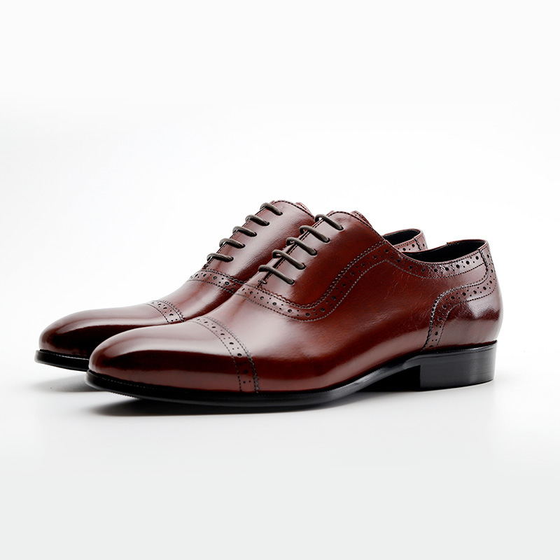 Men's three joint leather shoes