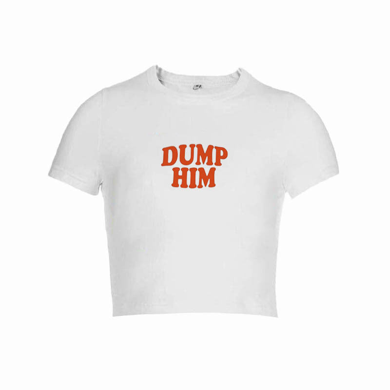 Slim English Printed Short T-shirt