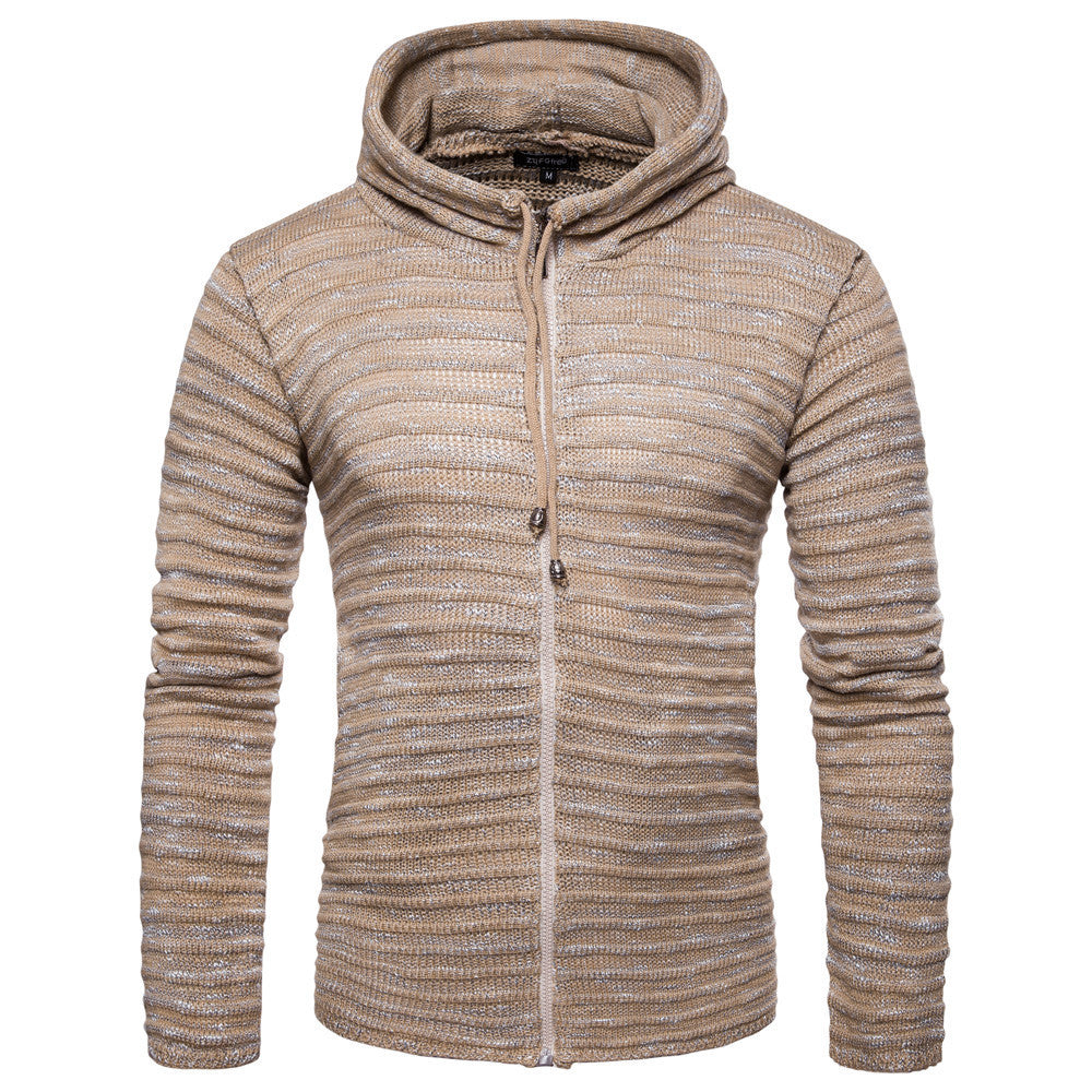 Striped hooded sweater men