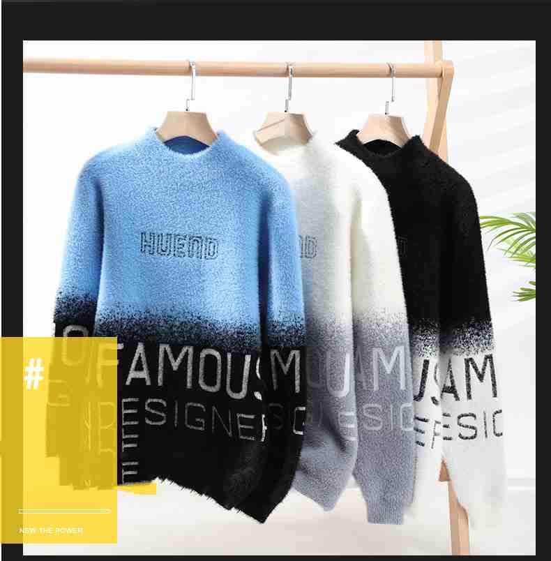 Men's Half Turtleneck  With Fleece Thickened Sweater