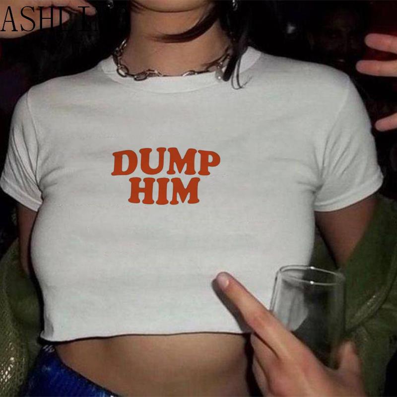 Slim English Printed Short T-shirt