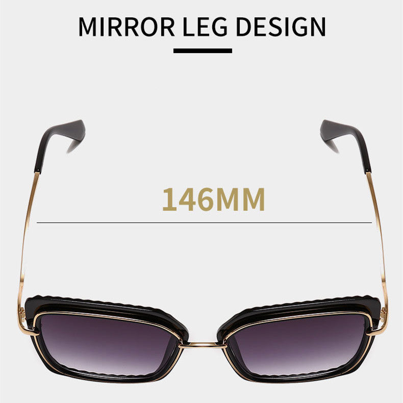 New Ladies Fashion Large Frame Rice Nail Decorative Sunglasses
