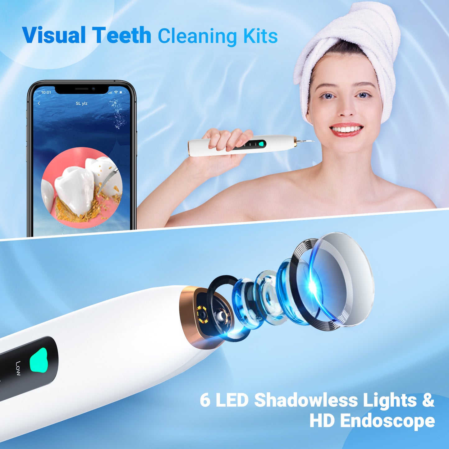 Household Intelligent Electric Visual Ultrasonic Teeth Cleaner