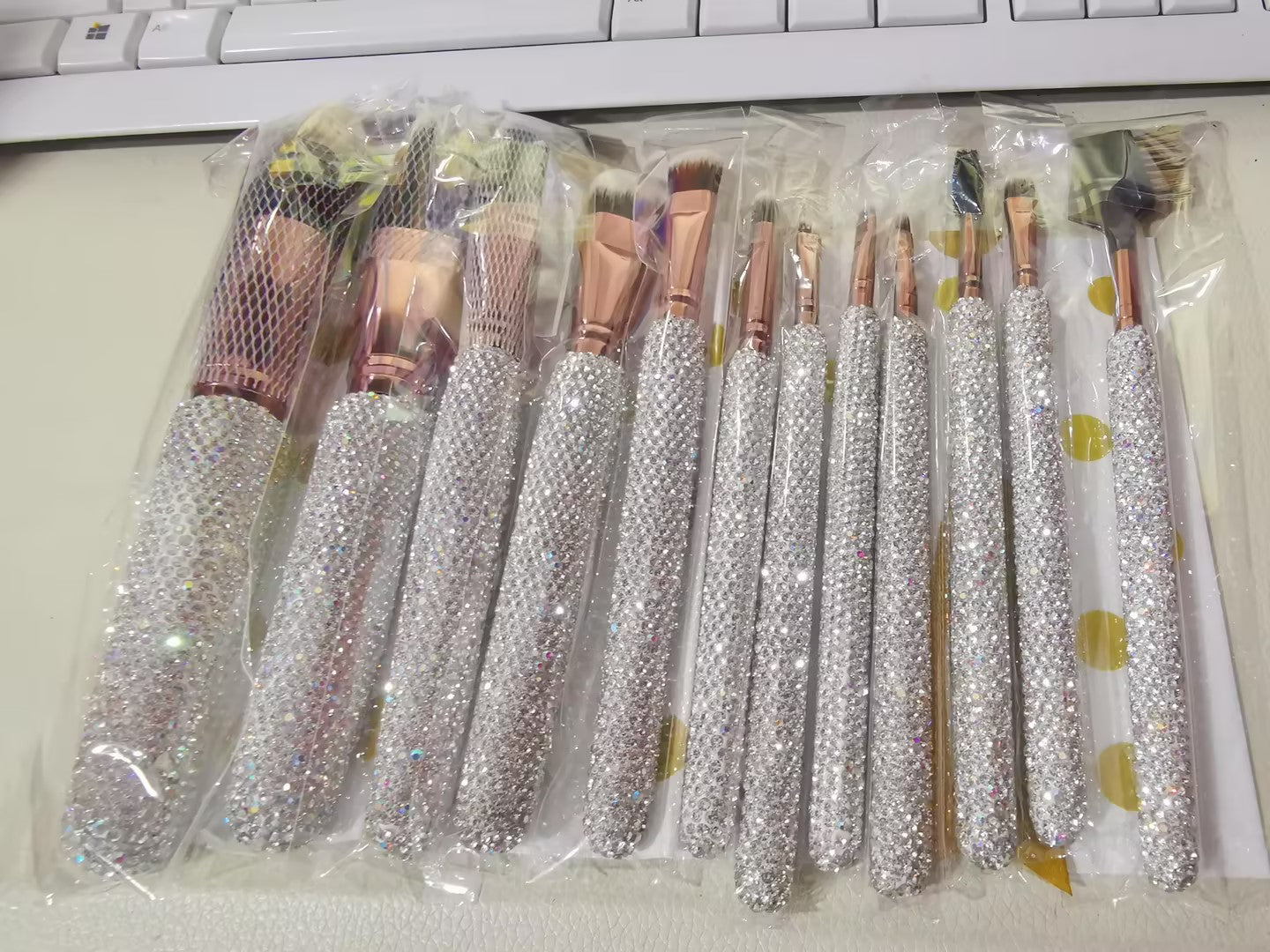 High Grade Diamond Inlaid Makeup Brush Set