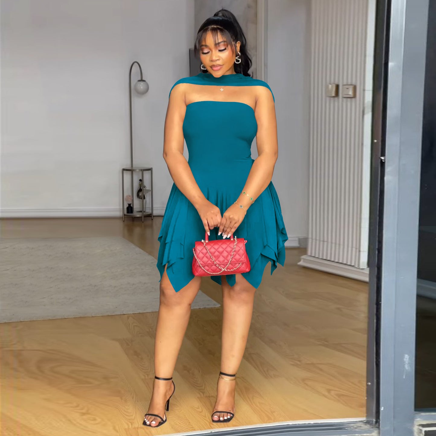 Tube Top Tight-fitting Hip-hugging Mini Skirt Street-style Sexy