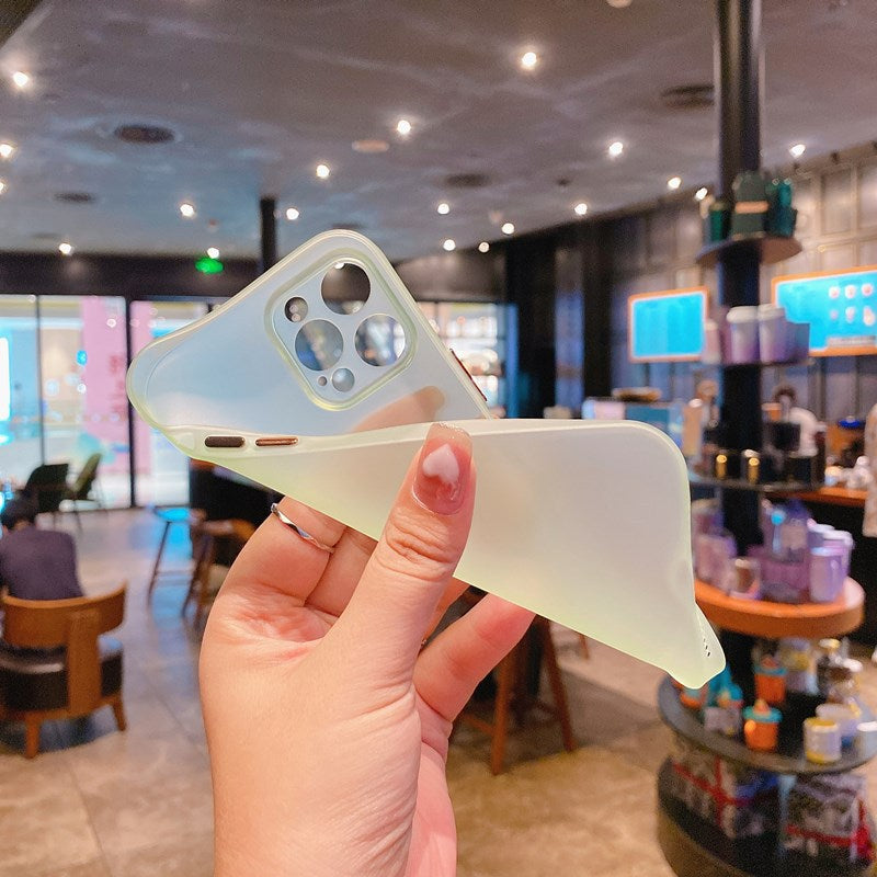 Ultra-thin Mobile Phone Case Frosted Transparent Fine Hole