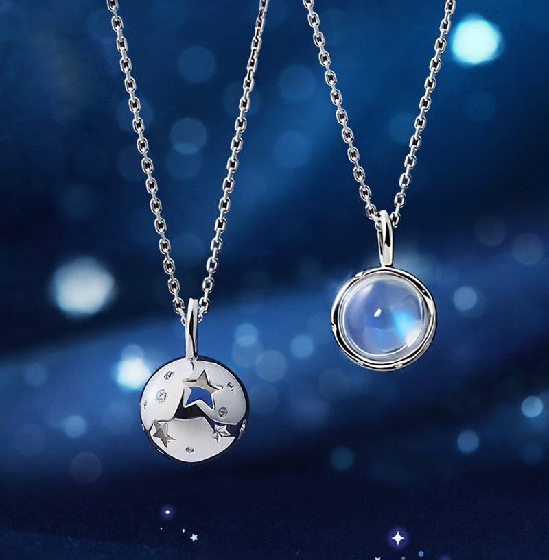 New Moonlight Stone Necklace Female