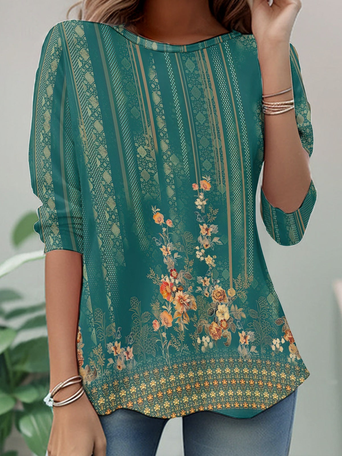 3D Digital Printing Casual Women's Top