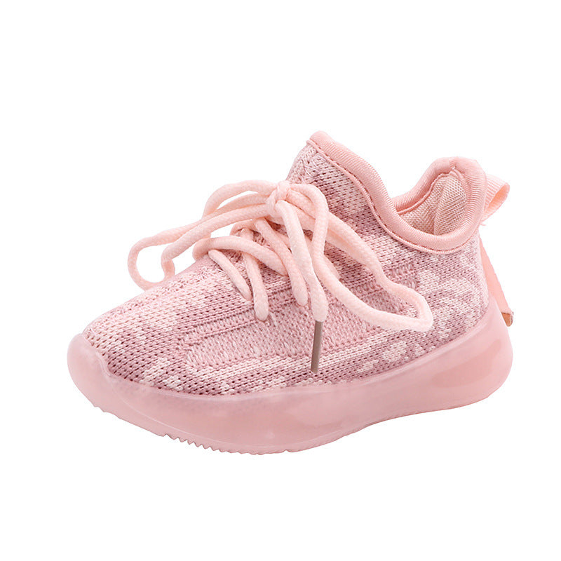Children's Sports Shoes Boys' Flying Shoes Girls' Mesh Shoes