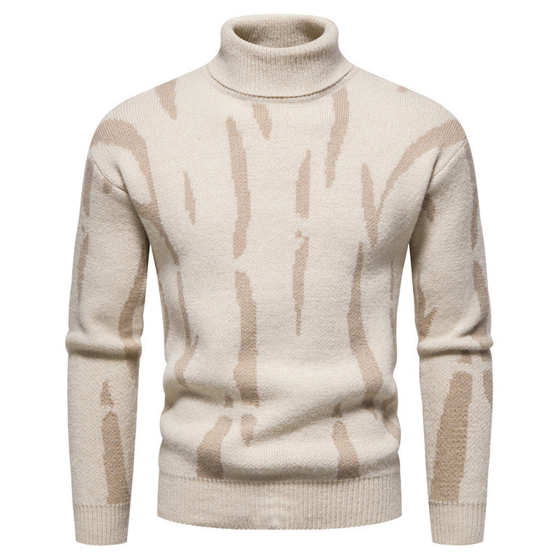 Men's Round Neck Plaid Jacquard Super Soft Sweater Casual