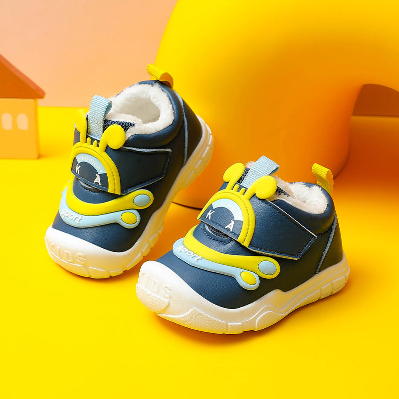 Men's Baby Two Cotton Toddler Shoes Winter Plus Velvet Cotton Shoes Women