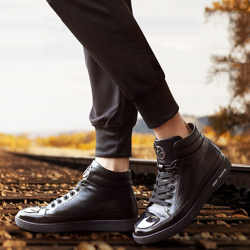 Winter Men's High Shoes Short Boots