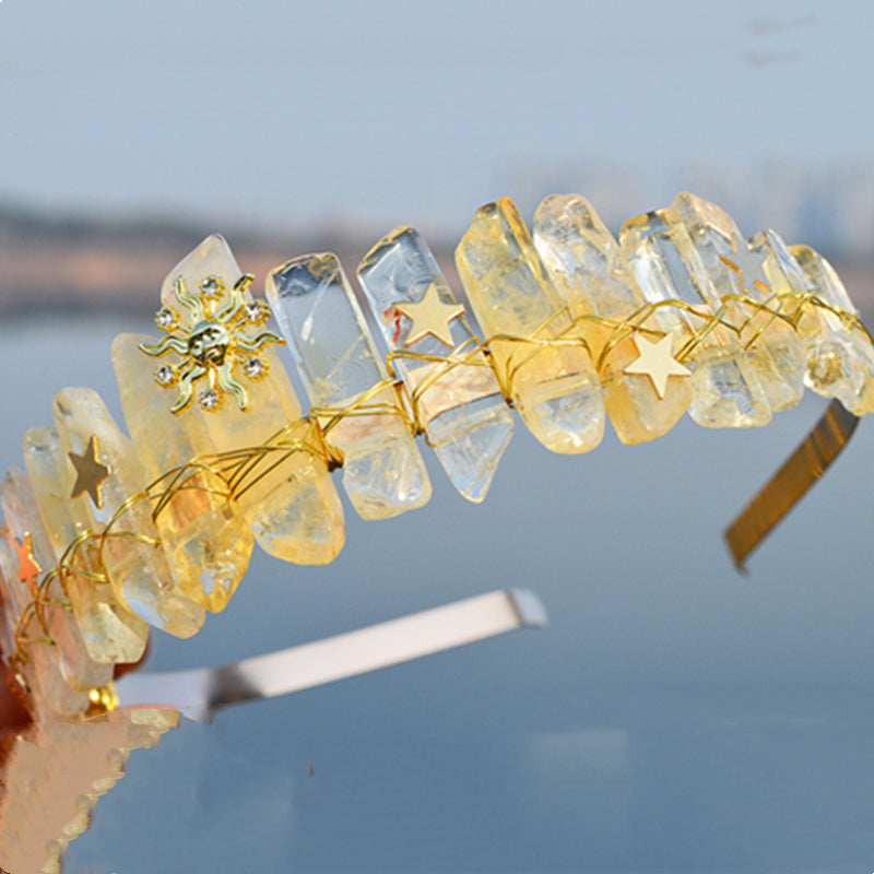 Natural Crystal Crown Hair Band