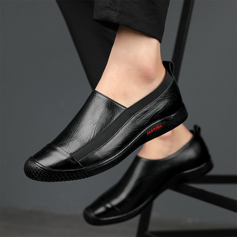 Spring And Autumn New First Layer Leather Case Foot Lazy One Pedal Leather Shoes Driver's Soft Shoes