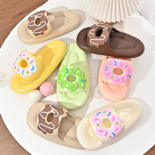 Donut Slippers Female Rebound Thick Bottom
