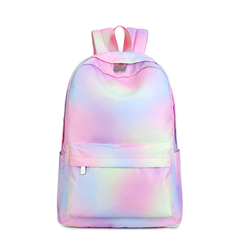 Three - piece backpack girl rainbow