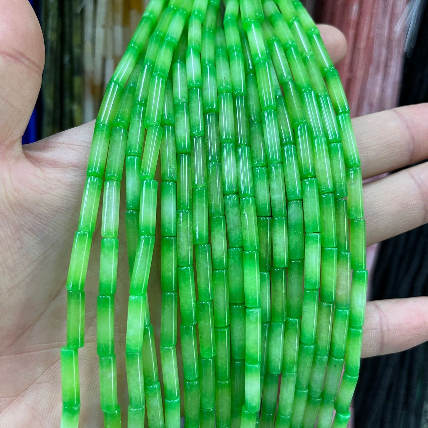 Natural Agate Tube Beaded Beaded Hairpin Headwear Handmade Diy Accessories