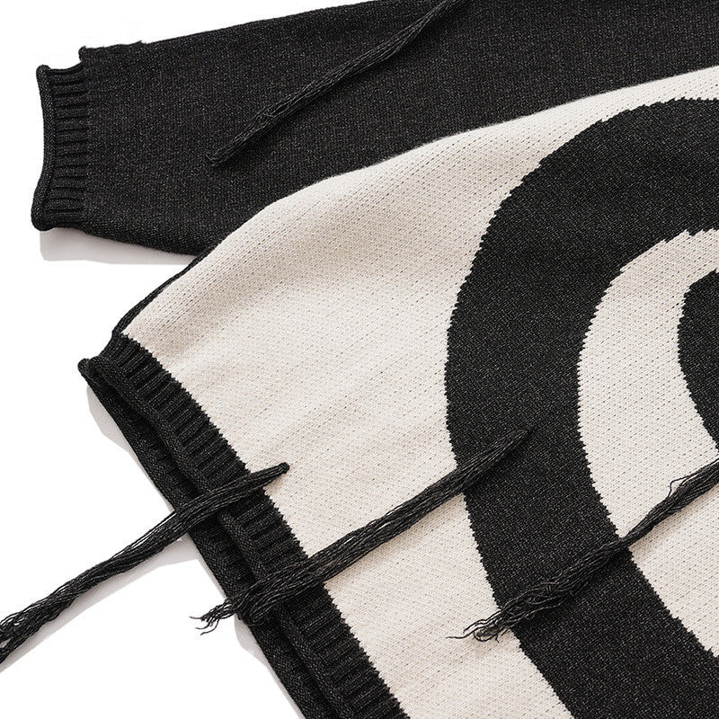 Sweater Crew Neck Hoodless Men's Loose Fit Personality