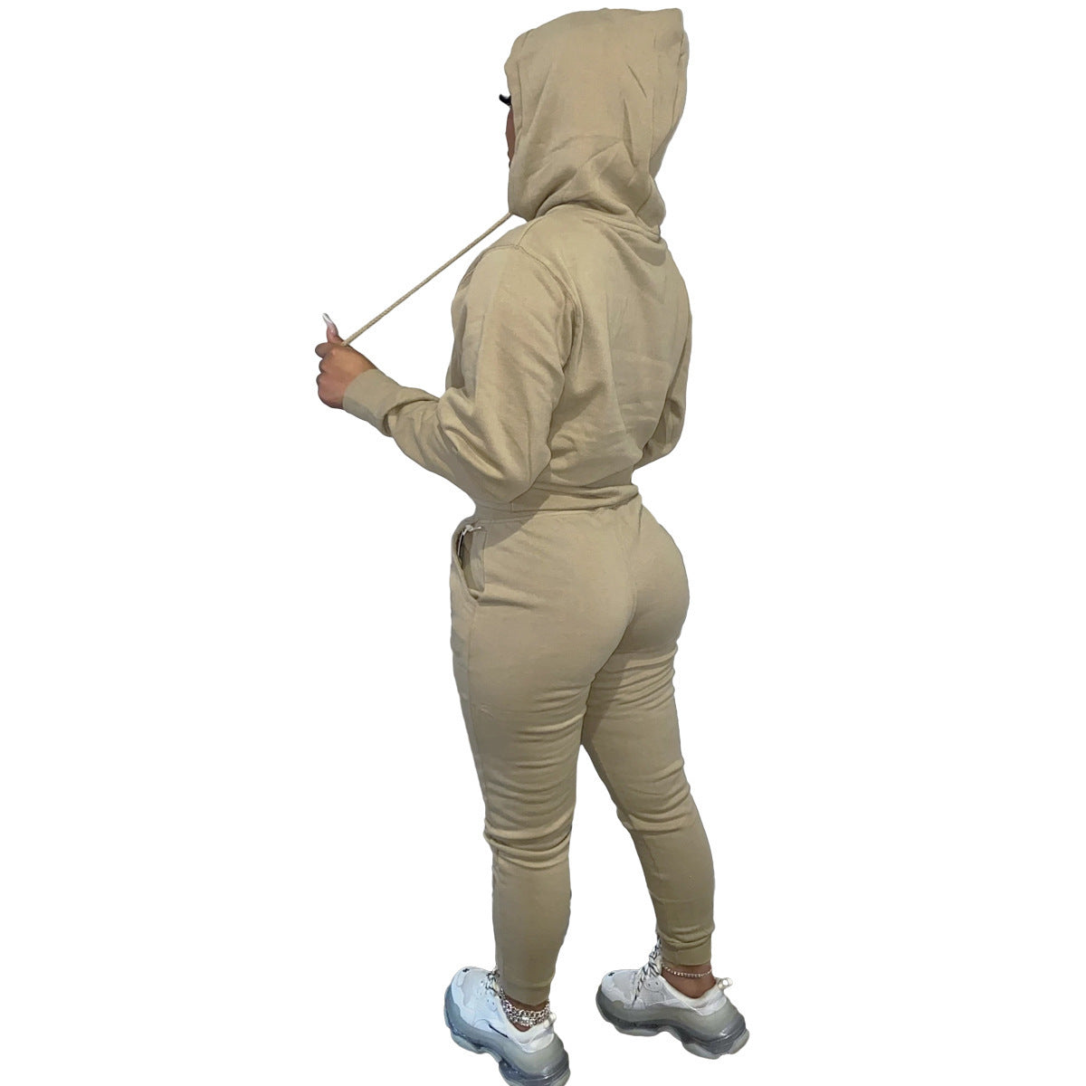 Brushed Hoody Women's Two-piece Hoodie Suit Casual Sports Suit