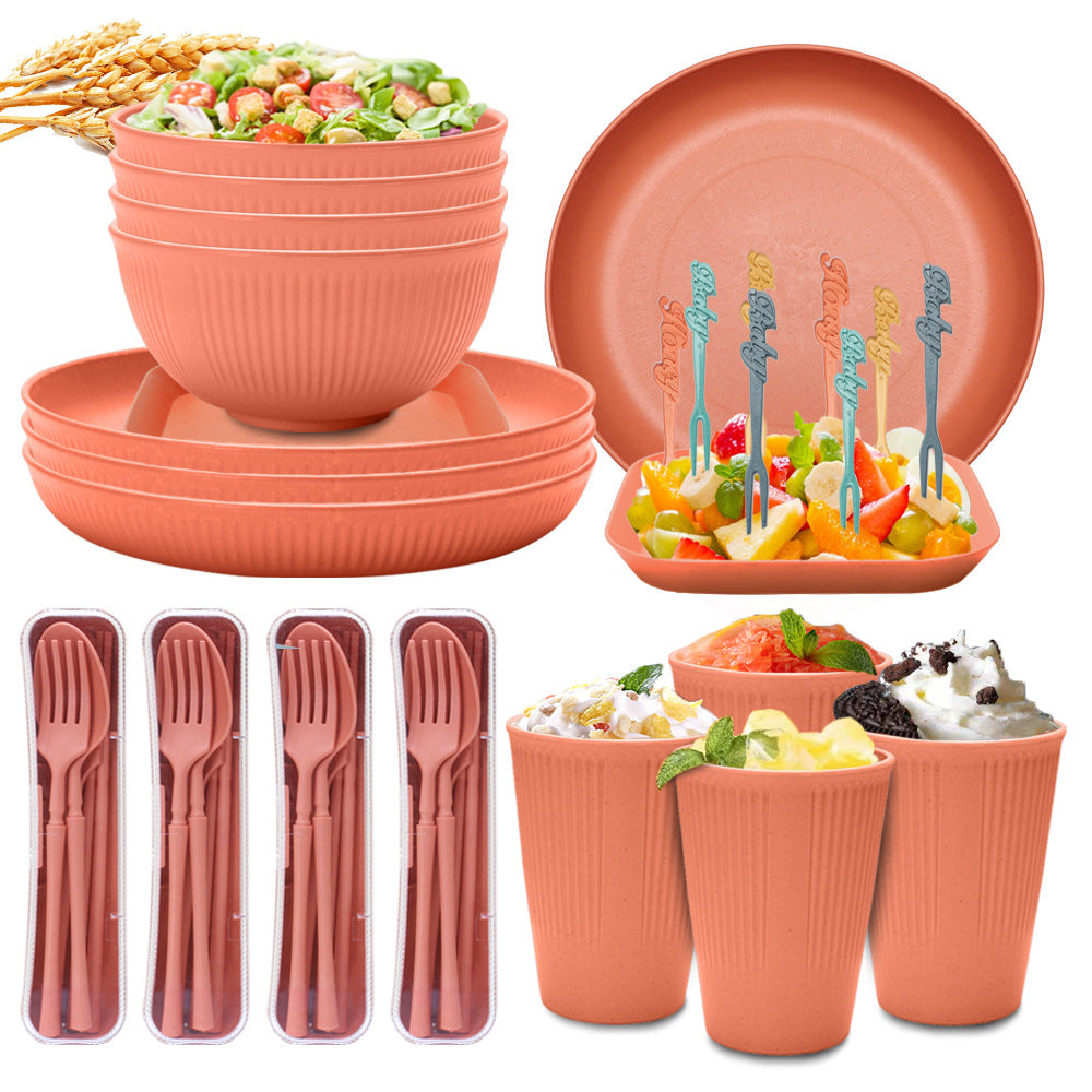 Wheat Straw Tableware Set For Home Meals