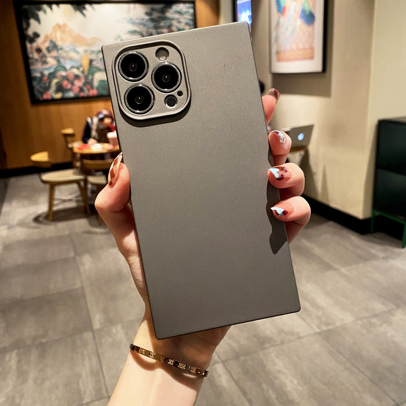 Solid Color Square Precision Pore Silicone Phone Case