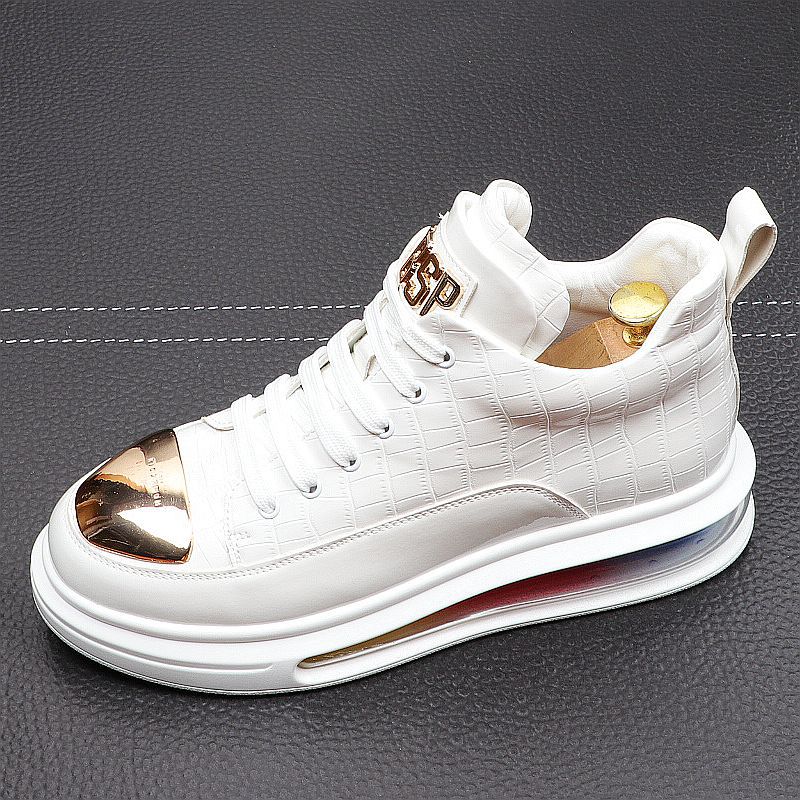 Glossy Patent Leather Microfiber Mid-cut Men