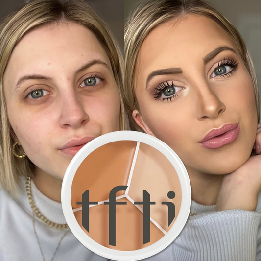 TFTI Three Colors Concealer Concealer Plate Cover Facial Spots Acne Marks Smear-proof Makeup Foundation Cream Dark Circles Dry Oily Skin
