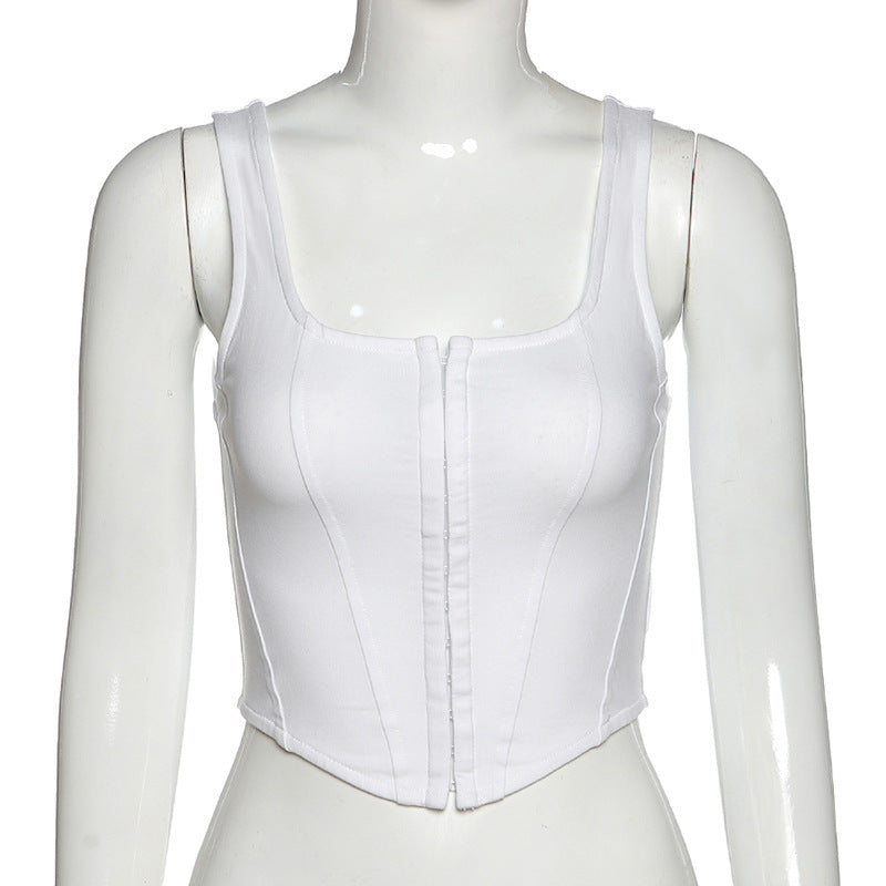 Women's new fashion street style slim slim vest