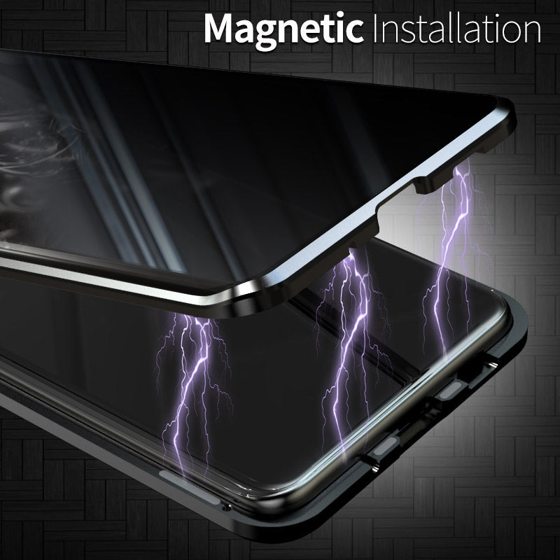 Anti-peeping Double-sided Glass Magnetic Phone Case