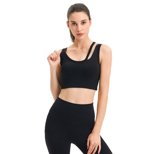 Women's Outer Wear Shockproof Running Gather Stereotype Yoga Bra
