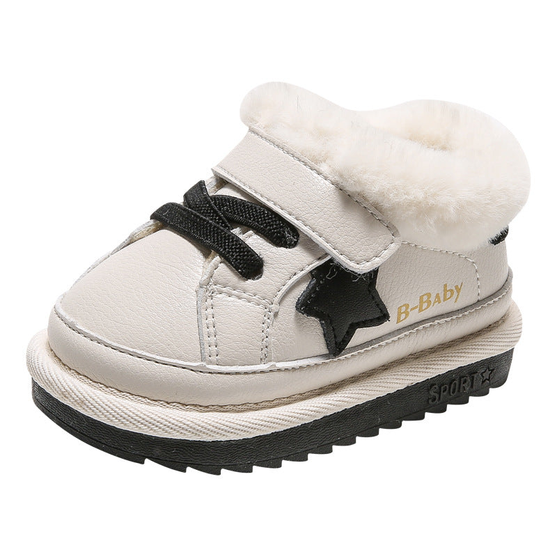 Plush padded baby shoes