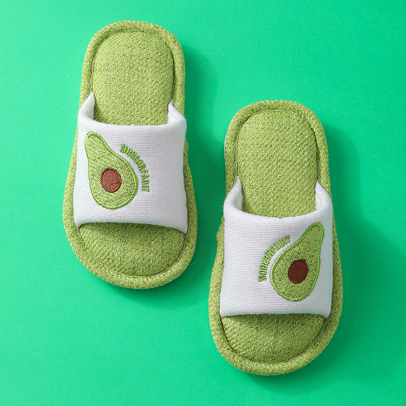 Children's linen slippers