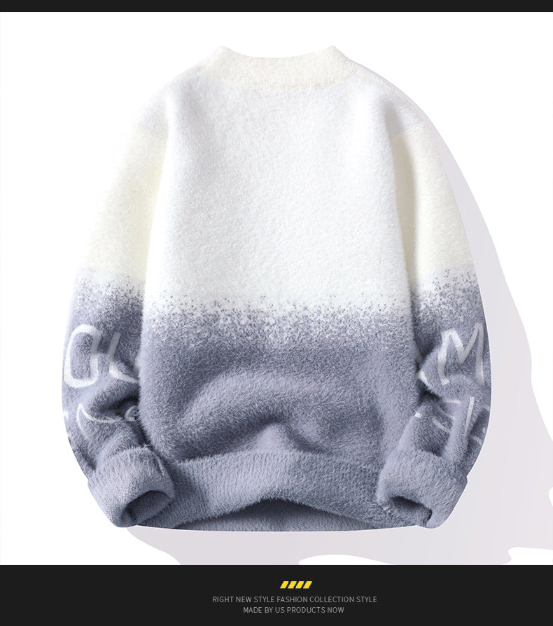 Men's Half Turtleneck  With Fleece Thickened Sweater