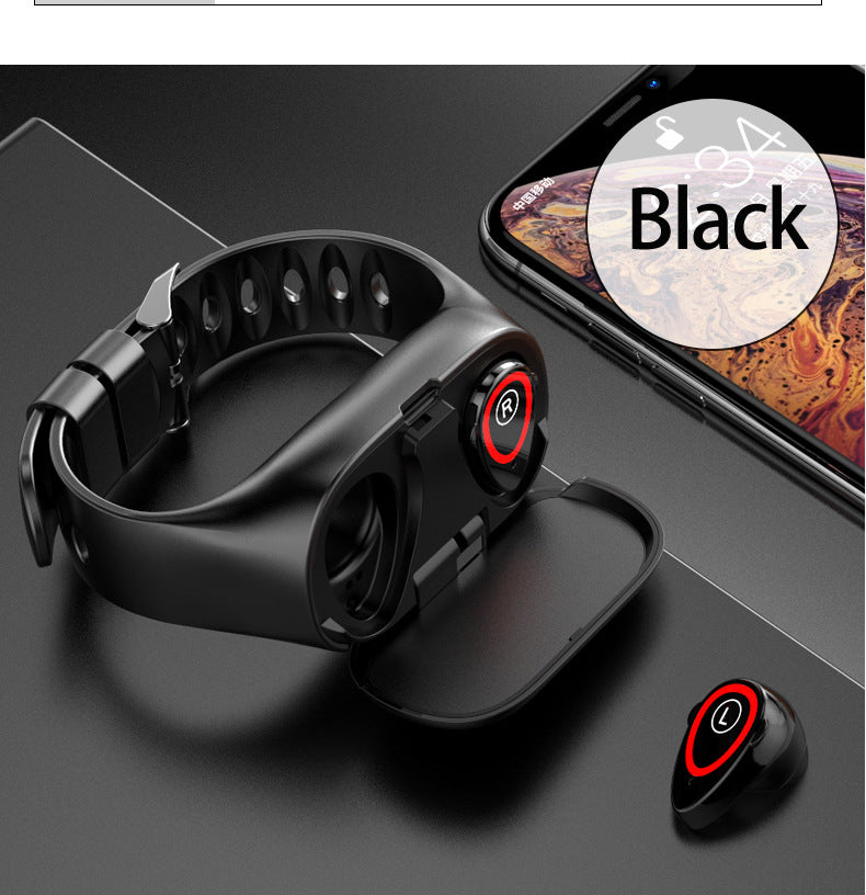 M1 Smart Bracelet Wireless Headset Heart Rate Bluetooth Calling Bracelet Two In One Music Bracelet Health Bracelet