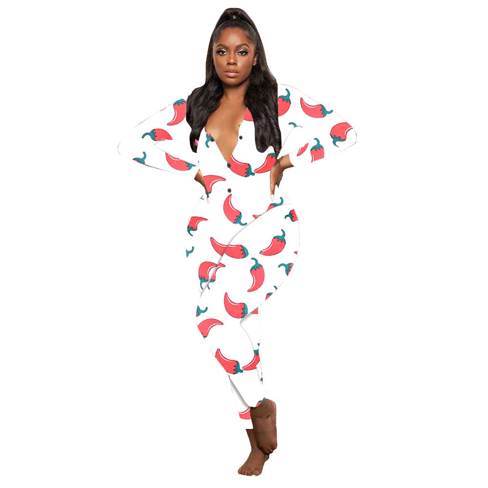 Casual Pattern Printed Long Sleeve Pants