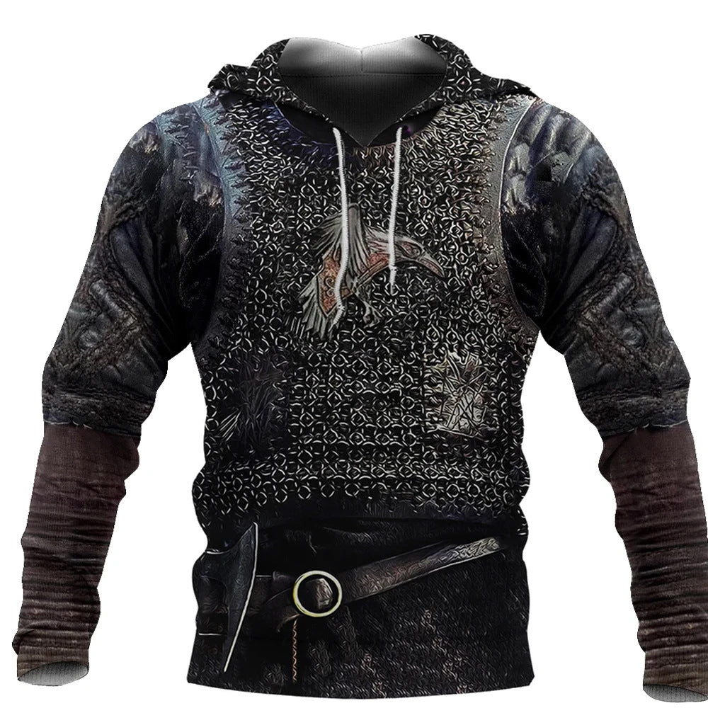 God Of War Men's Armor Printed Sweater Long Sleeve Sweater