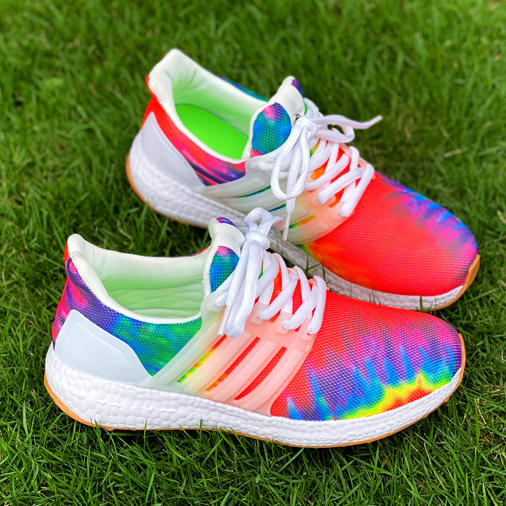 Sports Women's Shoes Large Size Thick-Soled Graffiti Casual Running Shoes