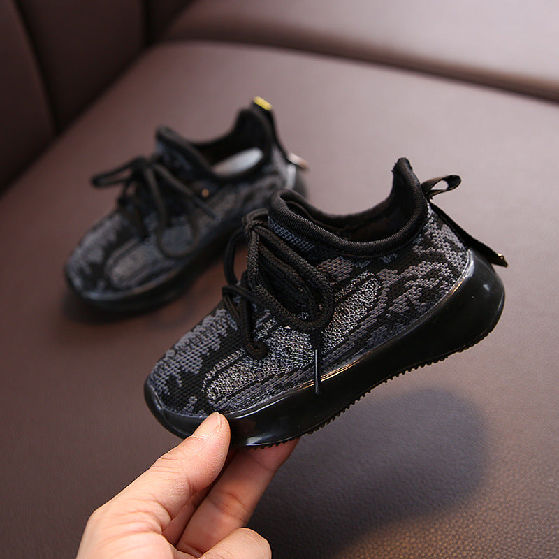 Children's Sports Shoes Boys' Flying Shoes Girls' Mesh Shoes