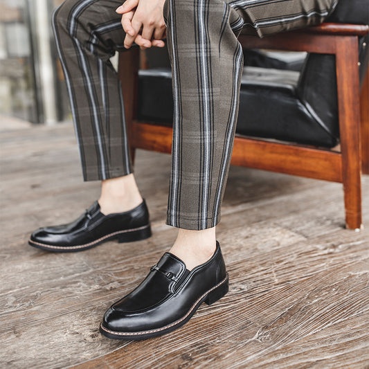 One Step Trend British Loafers Casual Leather Men's Shoes